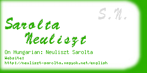 sarolta neuliszt business card